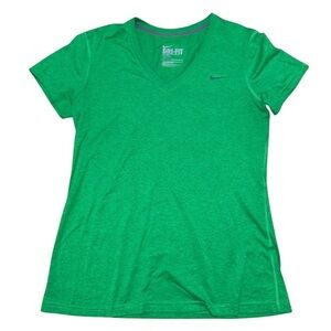 Nike Dri-FIT Women’s Green V-Neck Tee (Size M)